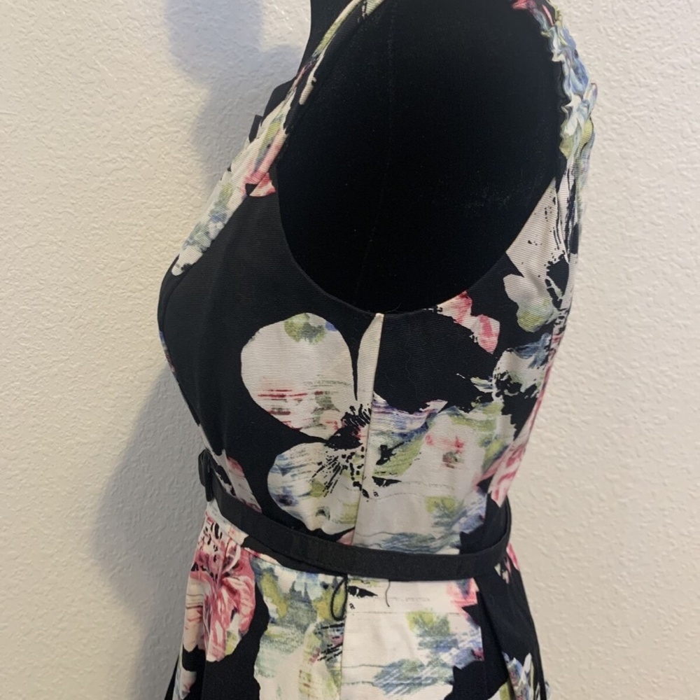 White House Black Market Spring Floral Princess Rockabilly Dress Women's Size 0 - Picture 7 of 14